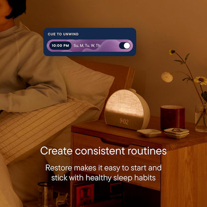 Hatch Restore 3 | Sunrise Alarm Clock, Smart Light, Sleep Audio (Putty) | White Noise Machine & Sunrise Alarm Light, 80+ Sleep Sounds, Screen-Free Bedtime Routine with Meditations via Hatch Sleep App