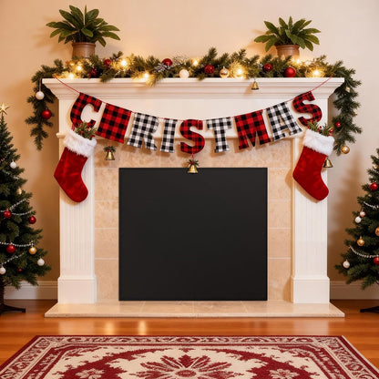 FLASLD Magnet Fireplace Cover Blocker, 39" x 32" Fireplace Blanket Stops Overnight Heat Loss, Fireplace Draft Stopper Save Energy for Iron Frame