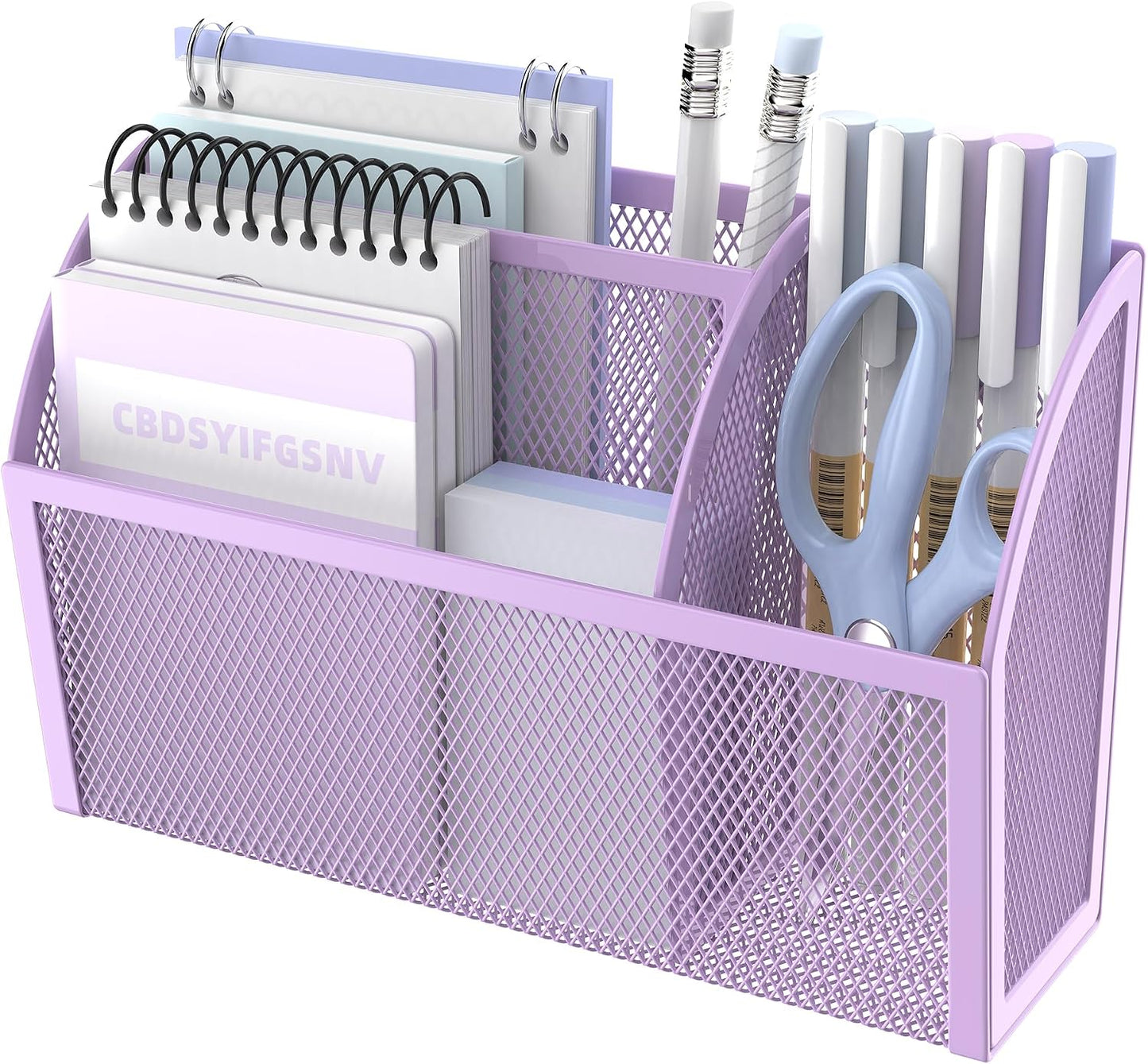 3-Grid Magnetic Pencil Holder, Strong Magnet Locker Organizer, Black | Mesh Magnetic Shelf, Marker Holder Perfect for Whiteboard, Refrigerator and Locker Accessories