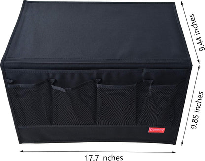Bedside Storage Organizer, Bedside Caddy, Table Cabinet Storage Organizer, TV Remote Control, Phones, Magazines, Tablets, Accessories, Grey