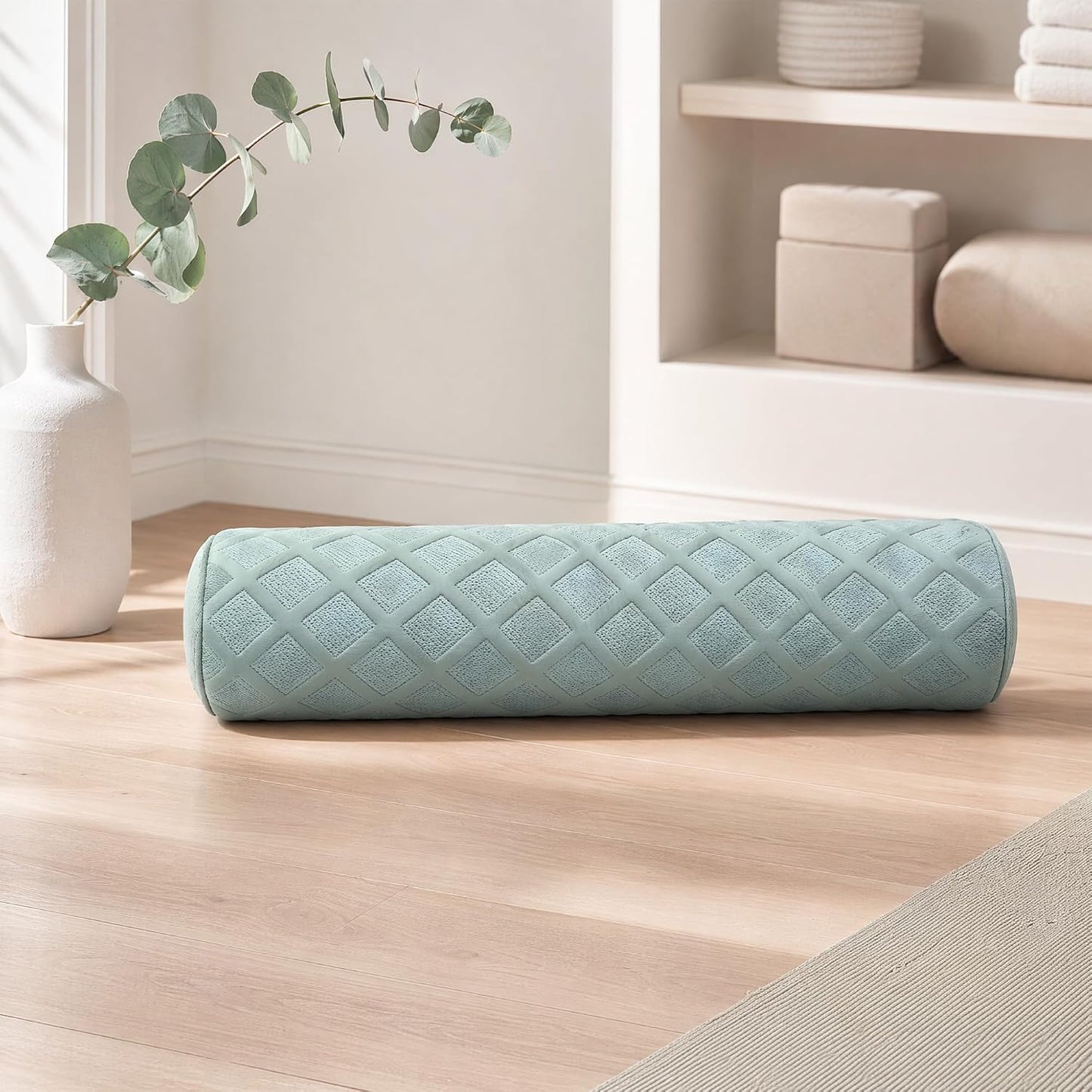 3.1" Small Neck Roll Memory Foam Pillow Cylinder,Detachable Cover | Neck Support Pillows for Sleeping,Comfortable Breathable,Round Bolster Pillow for Bed,Back ,Lumbar Leg and Yoga Pain Relief