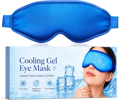 Cooling Eye Mask for Puffy Eyes: Fsa Eligible Items Hsa, Face Ice Eye Pack for Migraine After Surgery Relief - Reusable Cold Compress for Headaches Puffiness - Comfortable Weighted Fit Gel Sleep Mask