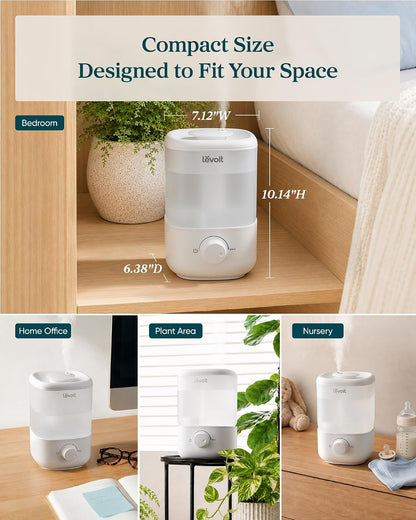 Levoit Humidifiers for Bedroom, Smart Warm and Cool Mist, Symptom Relief