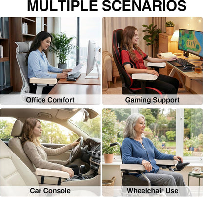 Smiry Memory Foam Office Chair Armrest Pads, Non-Slip Armrest Cushion