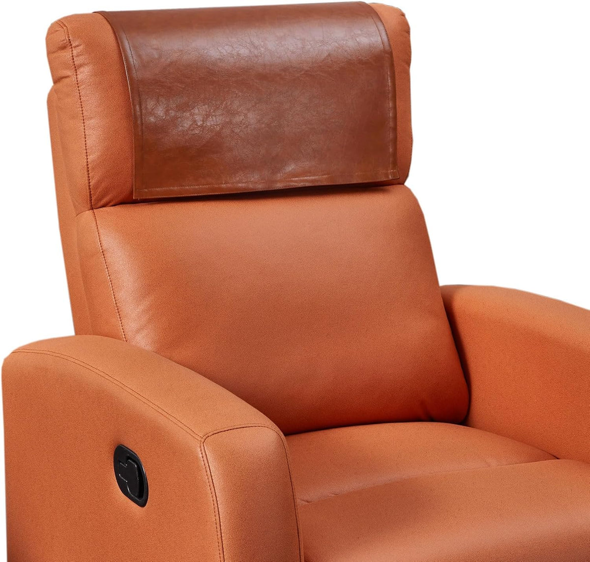 Non Slip Recliner Headrest Protector Washable Faux Leather Headrest Covers for Recliner Chair Waterproof Couch Head Rest Covers for Sofa,Furniture,Office Chair,Theater Seat
