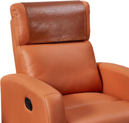 Non Slip Recliner Headrest Protector Washable Faux Leather Headrest Covers for Recliner Chair Waterproof Couch Head Rest Covers for Sofa,Furniture,Office Chair,Theater Seat