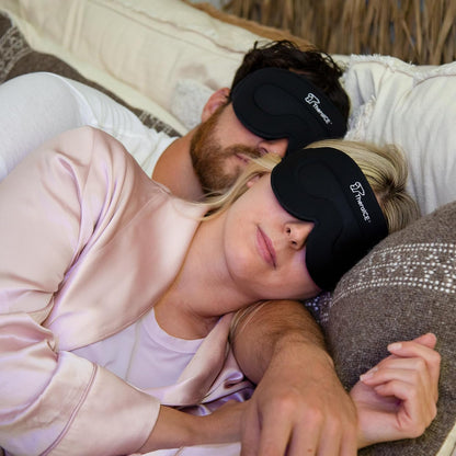 TheraICE Sleep Mask + Cooling Gel Relief - Weighted Sleep Eye Mask 100% Blackout 3D Cold Relaxing No Pressure Eye Cover Blindfold to Block Light for Comfortable Soothing Night Sleeping | Men & Women | Soft Blindfold Cold 3D Contoured No Pressure Eye