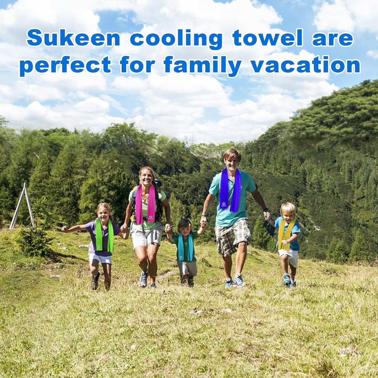 Sukeen 4 Pack Cooling Towels (40"x12") for Neck and Face Instant Cooling | Stay Cool in Hot Weather,Versatility,Soft,Breathable,Durability for Sports,Outdoor activities,Summer works in heat