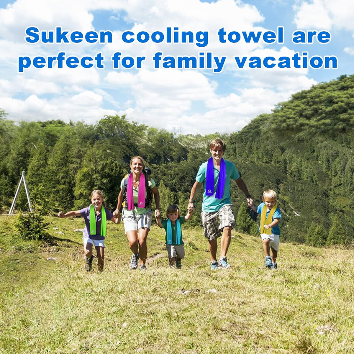 Sukeen 4 Pack Cooling Towels (40"x12") for Neck and Face Instant Cooling