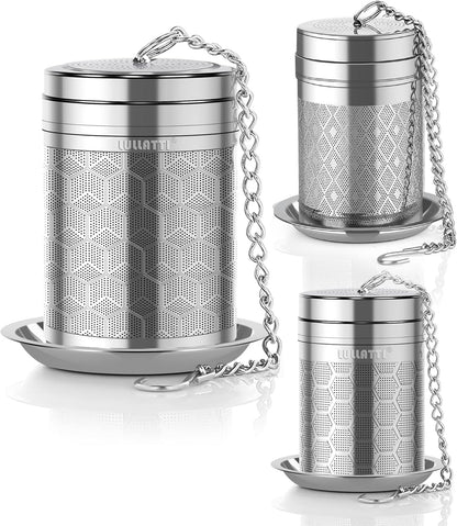 2 Pack 304 Steel Fine Mesh Tea Infusers for Loose Leaf Tea | Versatile for tea, spices & seasonings, fine mesh traps sediment, dishwasher-safe