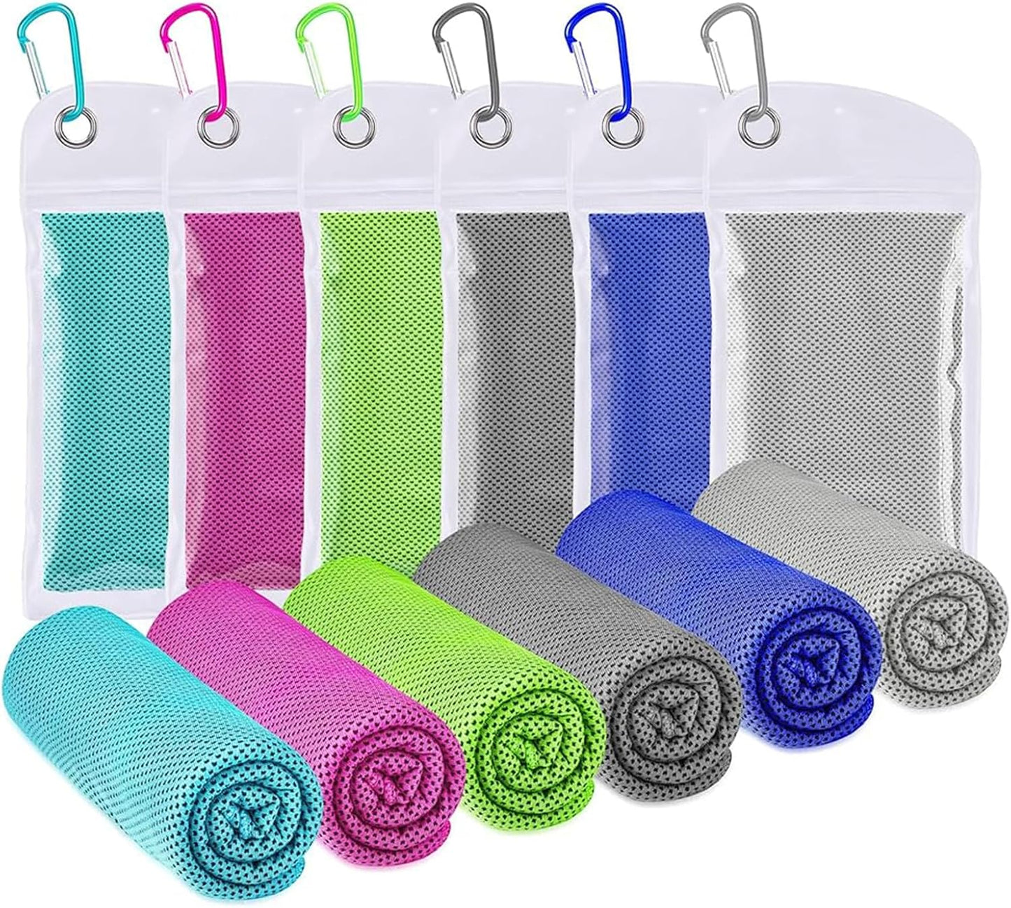4 Pack Cooling Towels for Neck and Face(40"x12"), Cooling Neck Wraps, Ice Towel for Hot Weather, Soft Breathable Gym Towel, Cool Towel for Workout, Camping, Yoga, Sport, Running
