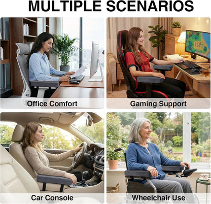 Smiry Memory Foam Office Chair Armrest Pads, Non-Slip Armrest Cushion