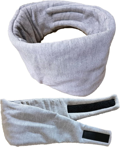 FAN WU Cotton Sleep Mask with Travel Pouch, Zero-Pressure Blackout Mask