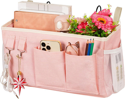 Lilithye Bedside Caddy, Bedside Storage Bag Hanging Organizer for Bunk Bed