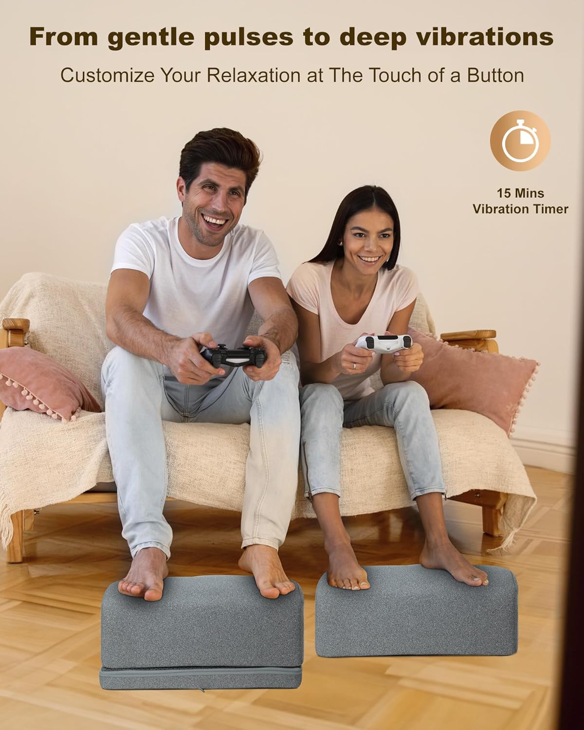 Comfier Under Desk Foot Rest at Work with Heat,Vibration,3 Height Under Desk Foot Rest for Office Chair，Foot Heater Foot Warmer, Ergonomic Heated Footrest,Gaming Chair Footstool,Computer Desk Use