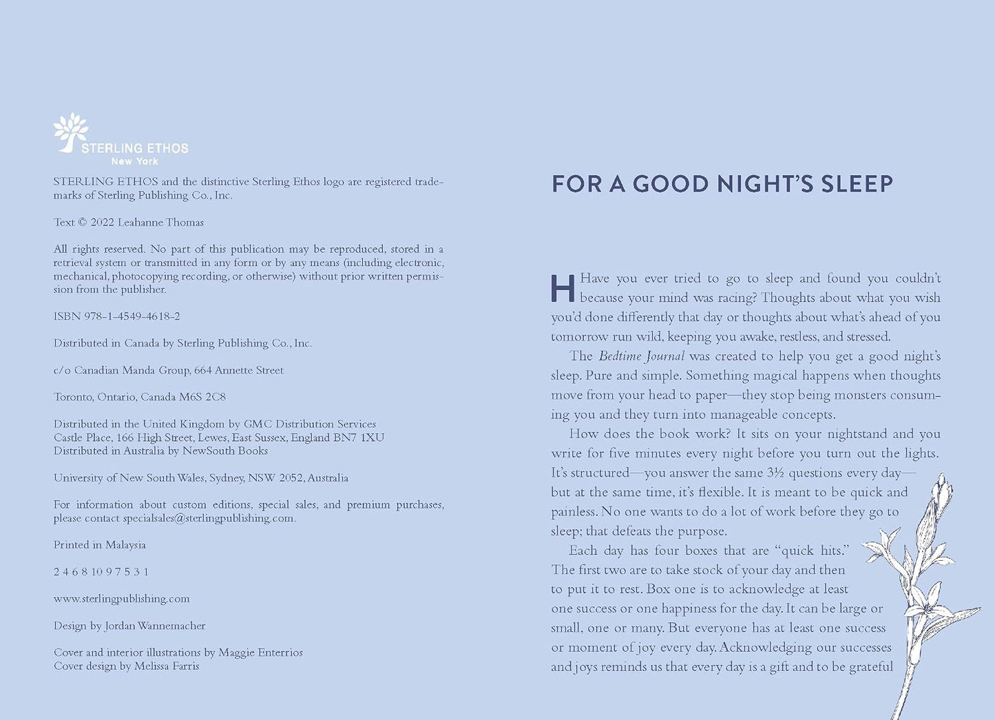 The Bedtime Journal: Two Minutes Each Night for Restful Sleep