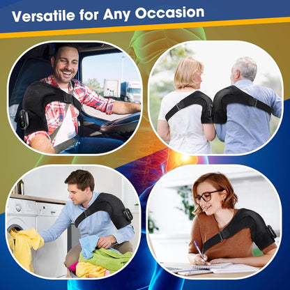 WoloyHeatie Cordless Shoulder Heating Pad with Massage, FSA Eligible Items