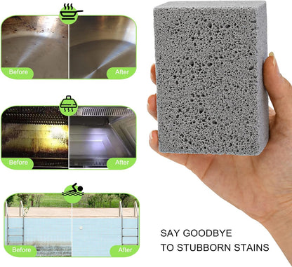 Maryton Grill Stone Cleaning Brick - Griddle Grills Cleaning Kit Block Pumice Stone for Removing Stains BBQ Grease, 3 Count | Pumice Brick for Removing Stains BBQ Grease of Griddle