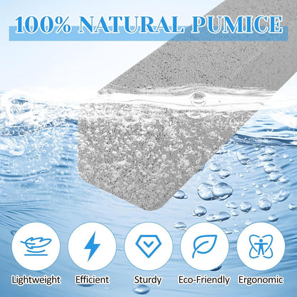 4 Pack Toilet Pumice Stone with Handle,Pumice Stone Toilet Bowl Cleaner | Ergonomic Handle,Suitable for Removing Limescale and Cleaning Toilets, Swimming Pools, Bathrooms, and Sinks
