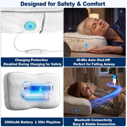 Sleep Pillow Speaker,Bluetooth Under Pillow Speakers for Sleeping