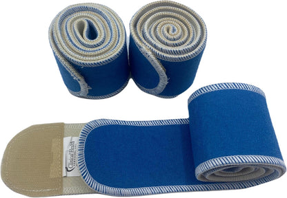 Therapeutic Treatment Wrap, 3 Count Pack, Binder Tape Like Wrap, Elastic Stretch, Effectively Holds Moist Heat Packs, Heating Packs, Cold Packs and Electrodes in Place (2.5" W x 24" L)