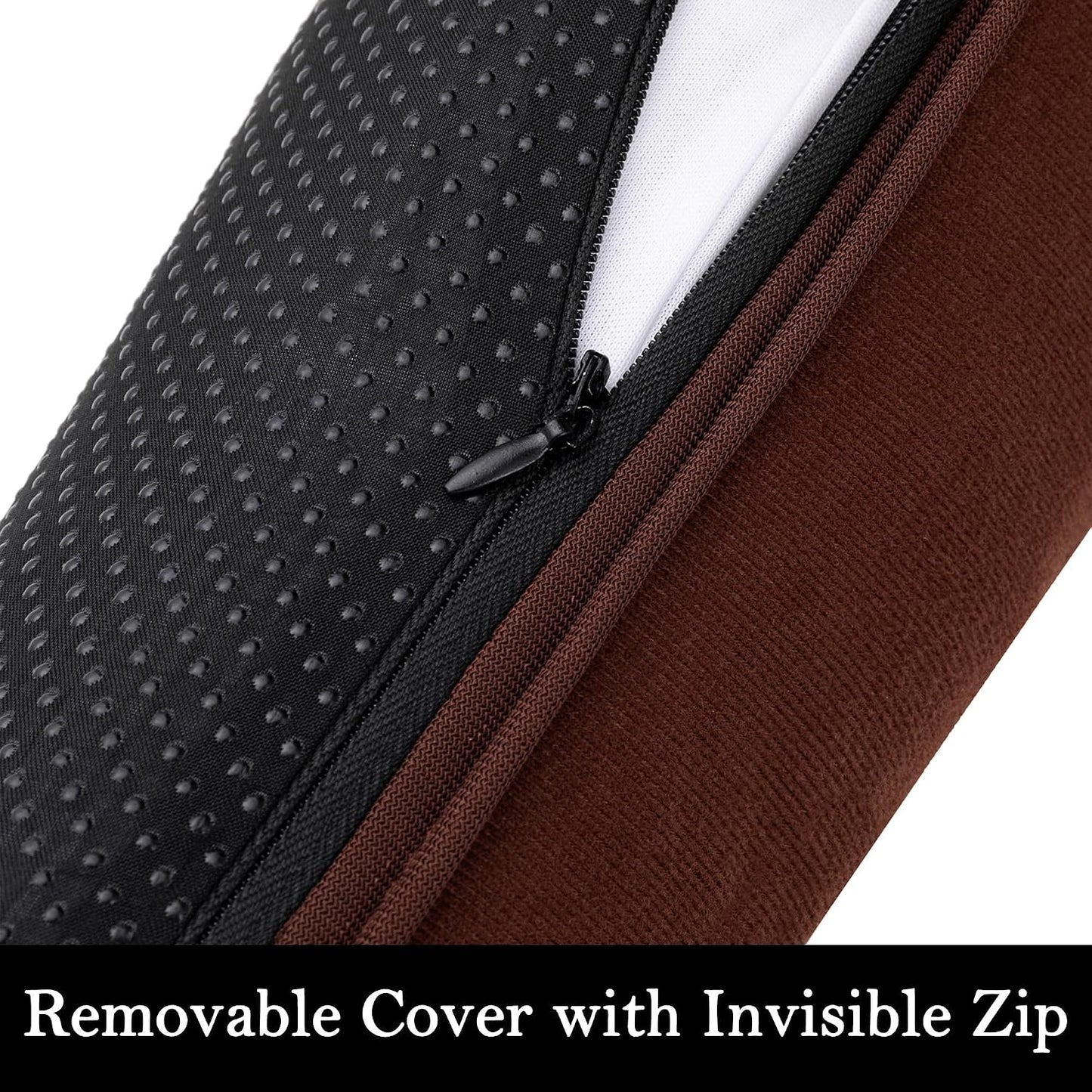 Door Draft Stopper with Removable Washable Cover, 38", Black | Weighted Gap Filler, Blocks Hot and Cold Air, All-Season Seal, Easy Install, Noise & Wind Blocker, Home Essentials