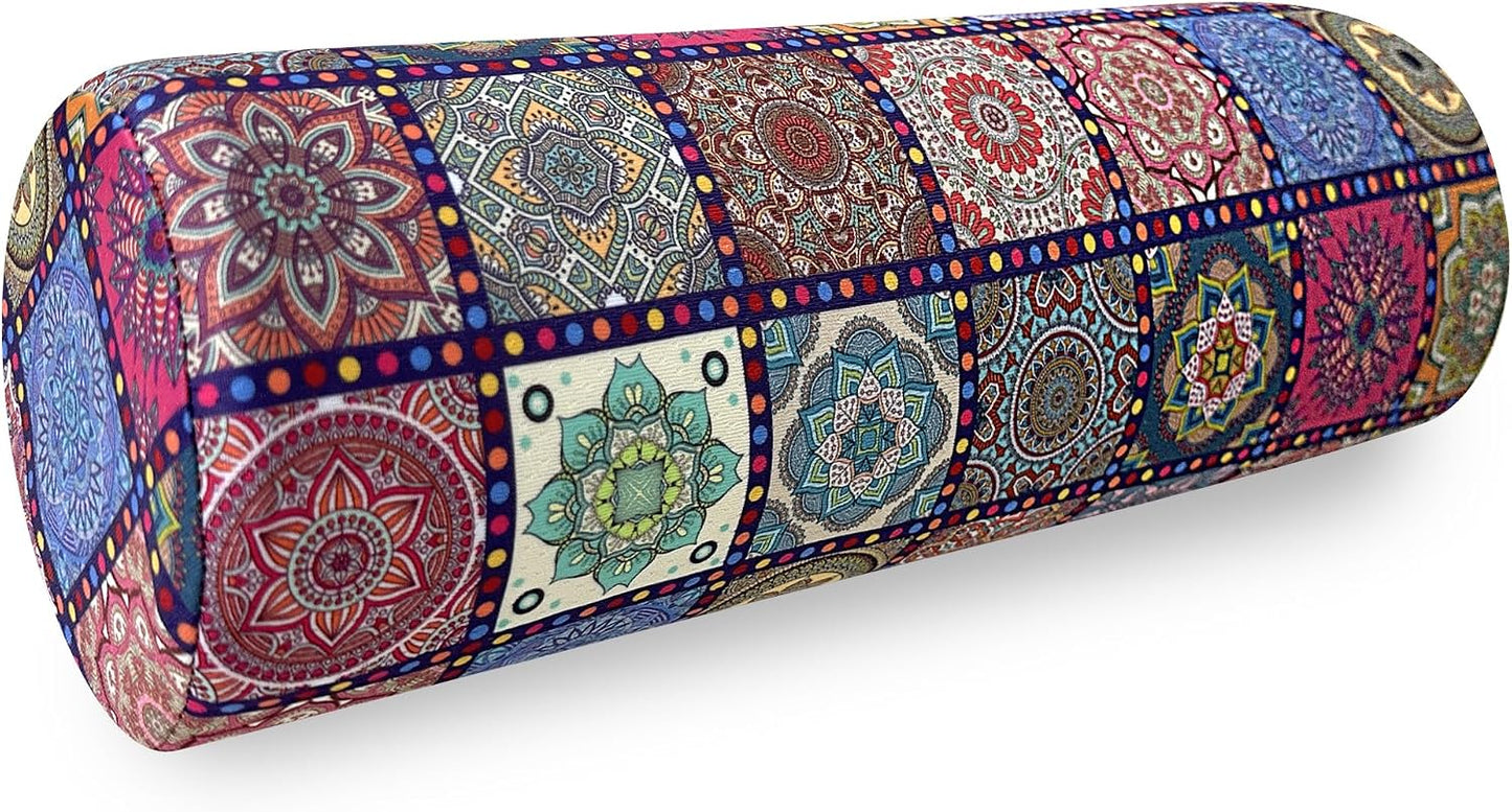 Neck Roll Pillow for Sleeping,Ergonomic Cylinder Tube Pillows for Cervical Spine and Neck Support,Versatile Roll Pillow for Bed,Office,and Travel,Memory Foam Bolster with Washable Cover