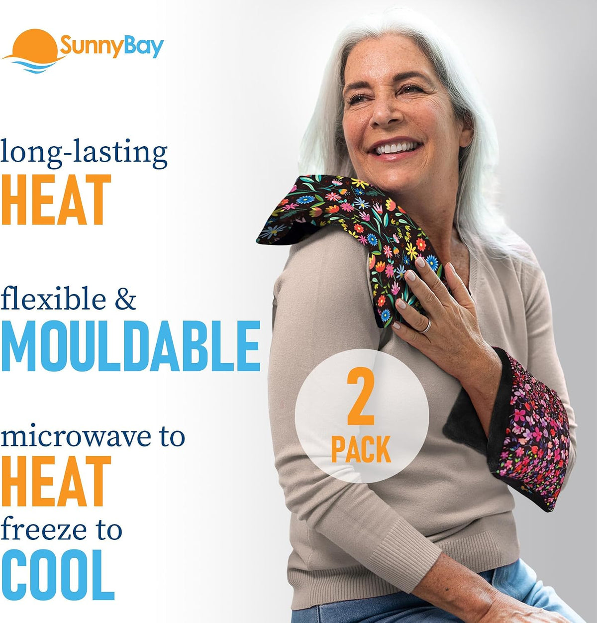 SunnyBay Heating Pad, Neck and Shoulder Wrap, 6x11 inch, Pink