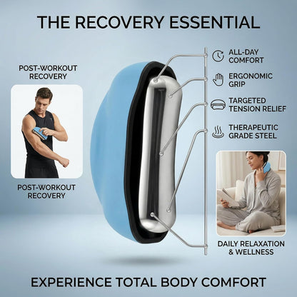 Cooling Massage Roller with Ergonomic Handle for Deep Tissue