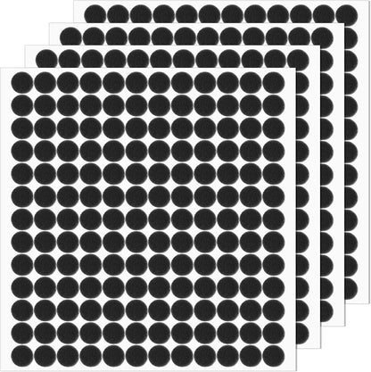 TIESOME 624Pcs Small Felt Pads for Coasters Bottom Dots, Black Felt Pads | 0.39'' Self Adhesive Round Felt Pads Cabinet Door Bumpers Cushion Dots Furniture Pads Floor Protectors for Chair Legs Floors