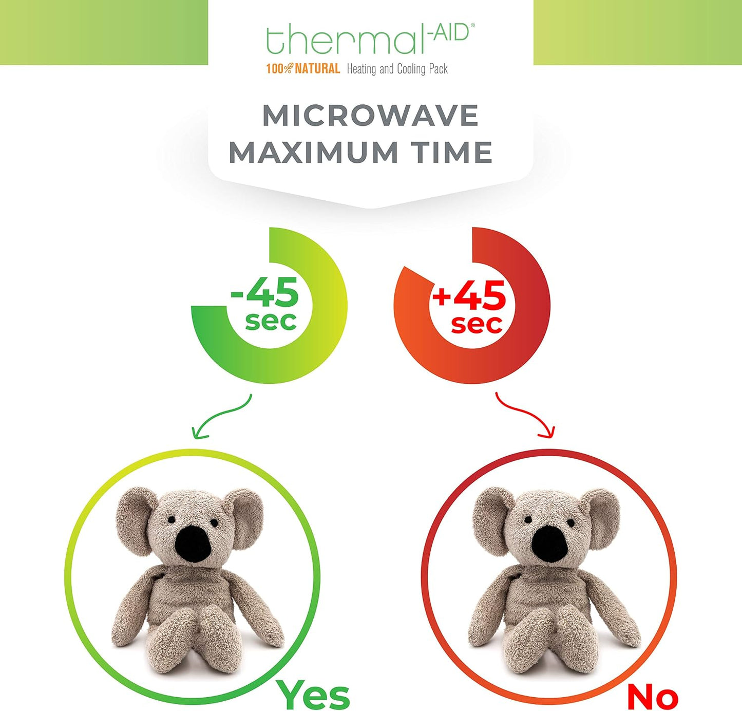 Thermal-Aid® (Olli The Koala) – Washable Heating Pad & Ice Pack – Plush Hot/Cold Pack with Natural Corn Filling – Reusable Comfort
