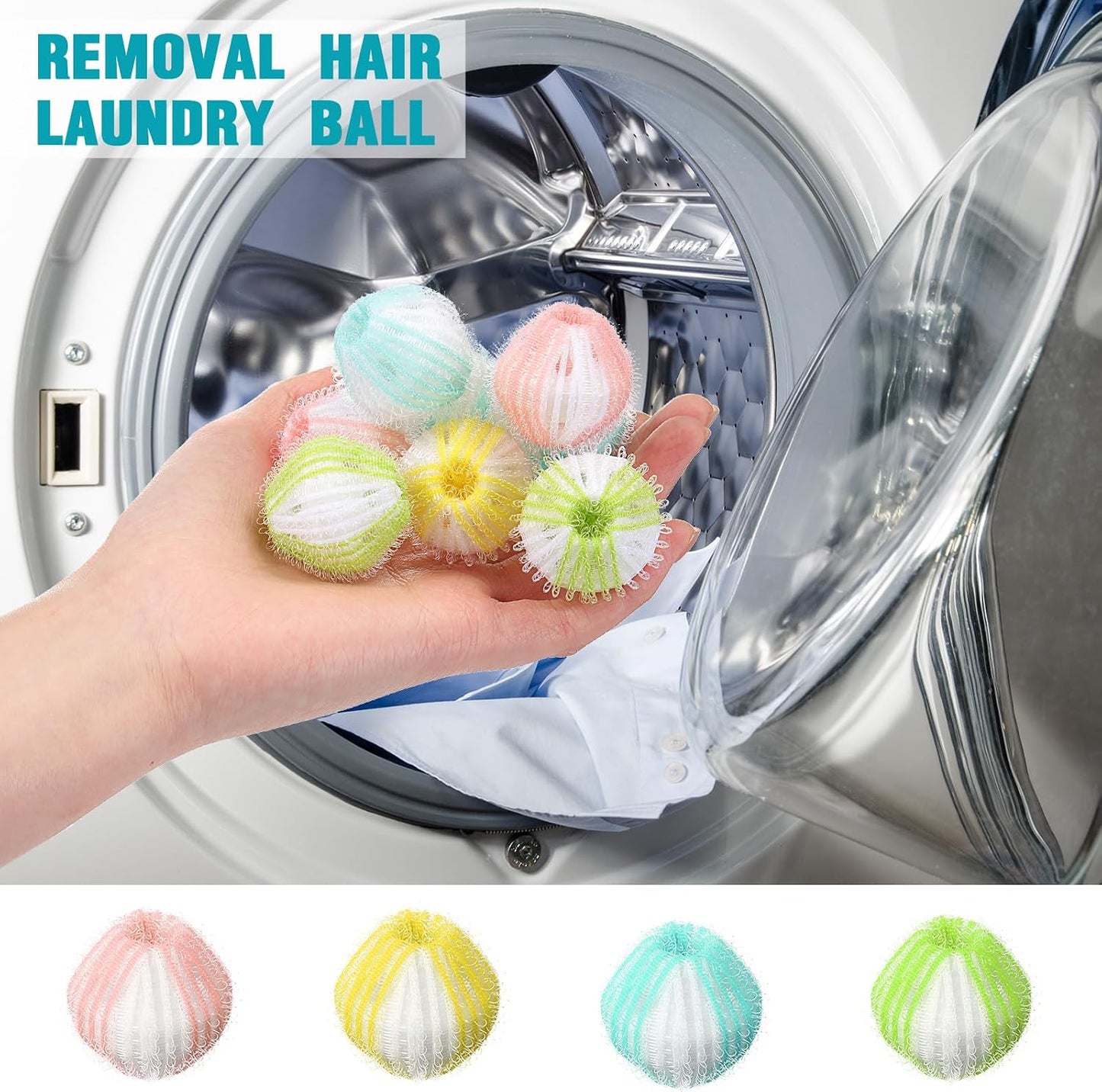 Blulu 18 Pieces Pet Hair Remover for Laundry, Classic Color | Reusable Washing Machine Hair Catcher Pet Dog Cat Fur Catcher Lint Remover from Laundry