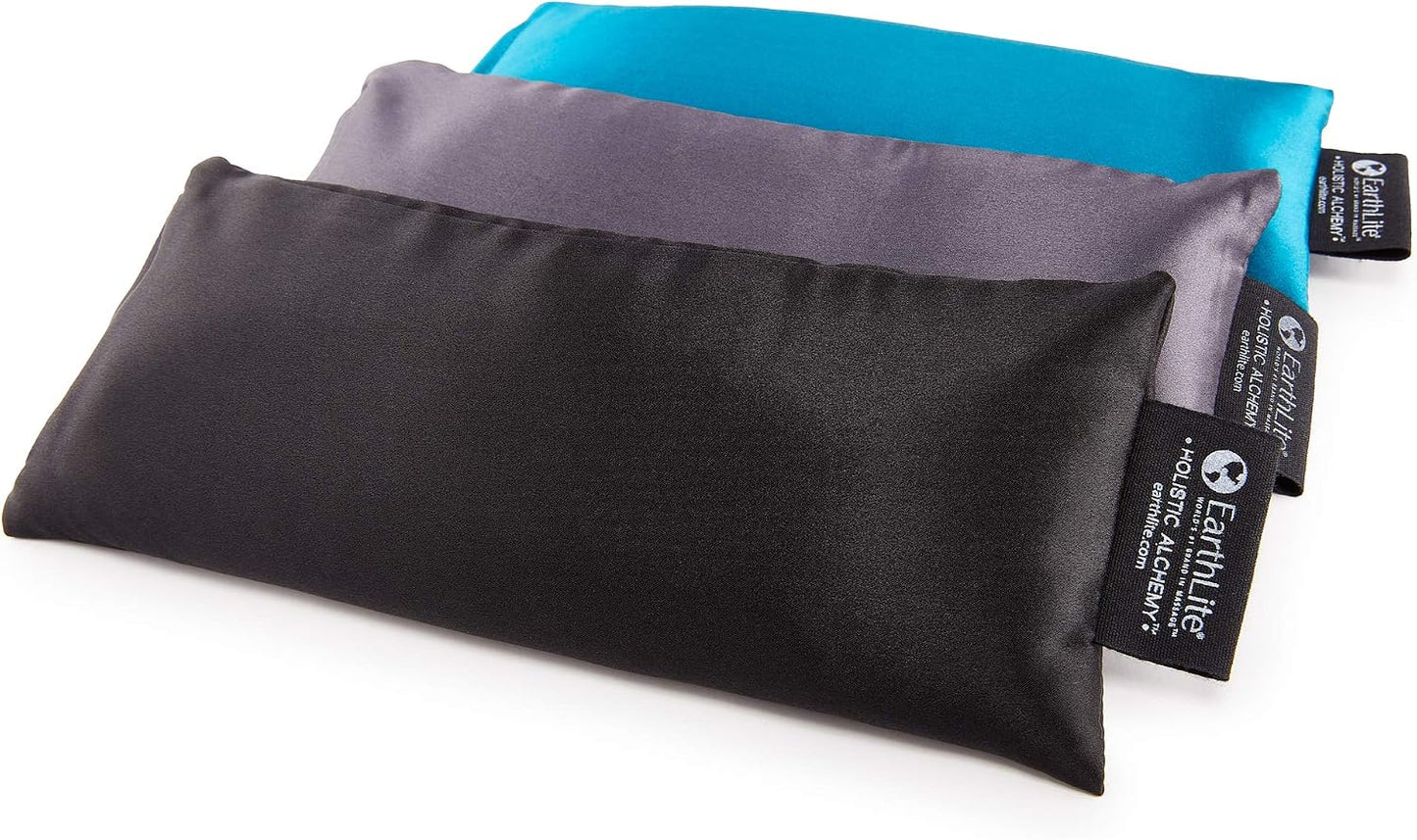 EARTHLITE Holistic Alchemy Aromatherapy Eye Pillow - 100% Silk Cover, Natural Herbs & Flax Seeds, Weighted, Cooling & Soothing