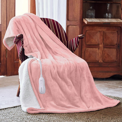 Heated Blanket 50x60”, 3 Hours Auto-Off Electric Blanket, Grey