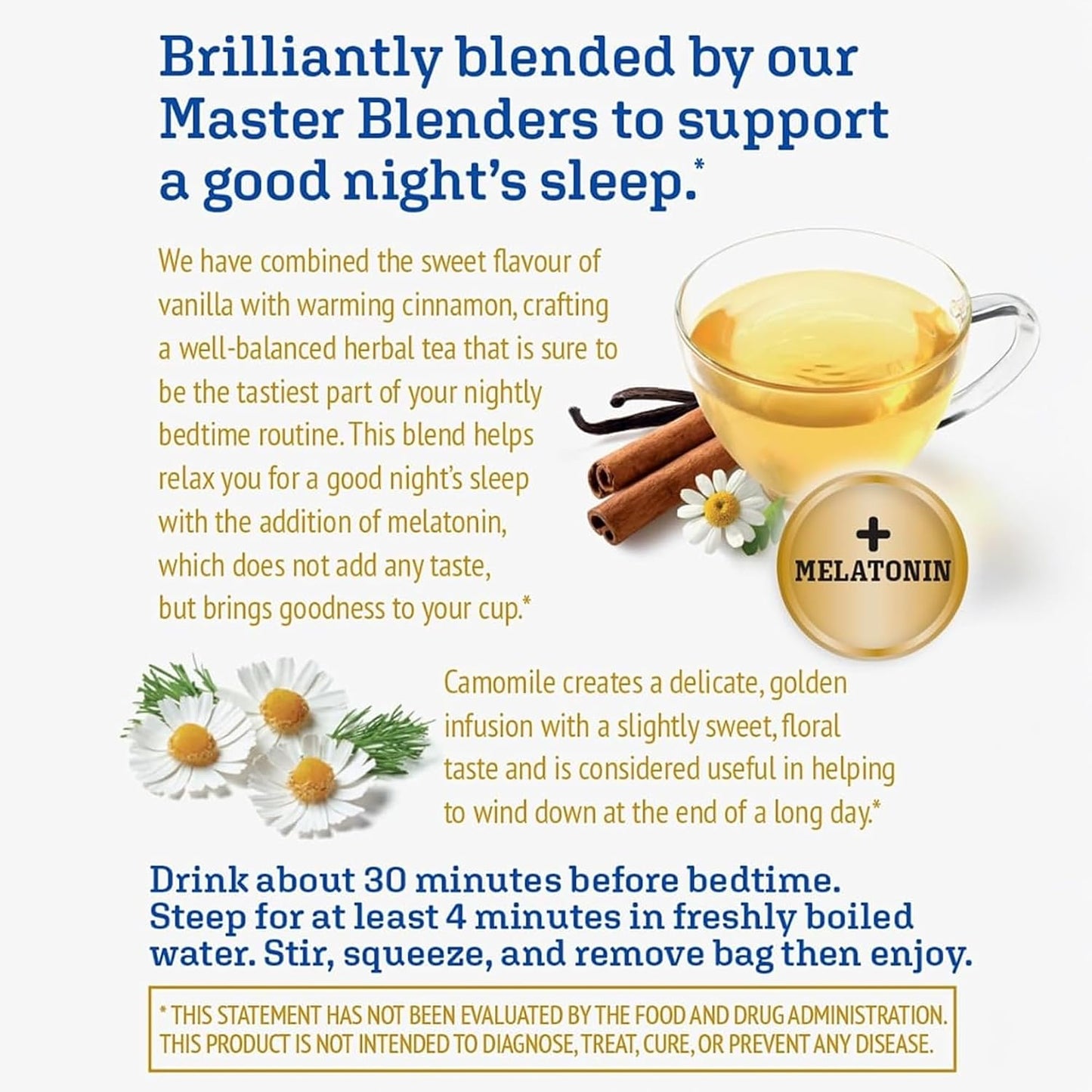 Twinings Superblends Adaptogens Calm with Ashwagandha Fig & Vanilla Flavoured Herbal Tea Caffeine-Free, 18 Tea Bags (Pack of 1), Enjoy Hot or Iced