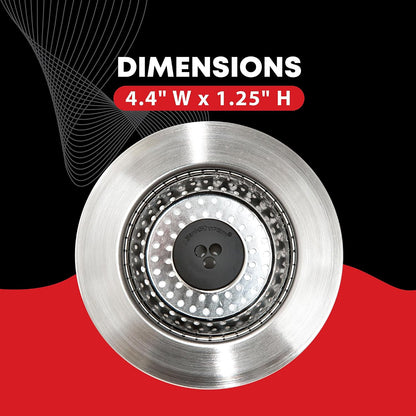 Kitchen SinkShroom Revolutionary Clog-Free Stainless Steel Sink Strainer, Black, 1-(Pack)