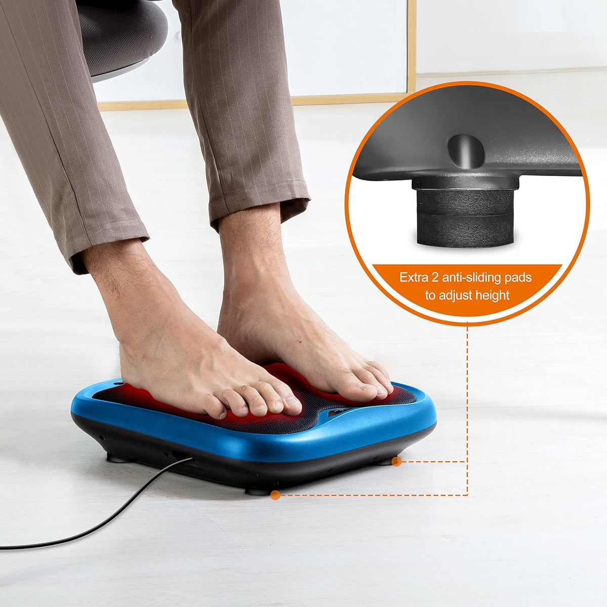 Snailax Shiatsu Foot Massager with Heat, Foot Warmer with Removable Cover