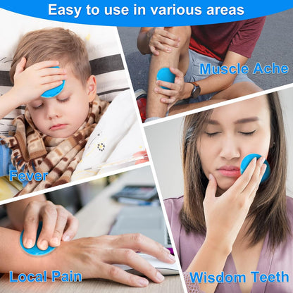 Reusable Ice Packs for Injuries, 10 Pack Round Ice Packs for Face, Gel Ice Pads Small Hot Cold Compress Ice Bag for Eyes After Surgery, Face, Wisdom Teeth, Breast Surgery, Blue