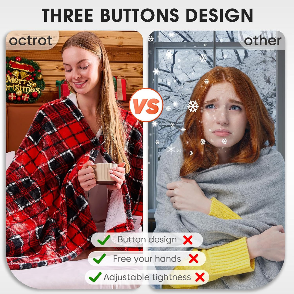 Heated Blanket Electric Throw 50X60 Heating Blanket with 10 Heating Levels 8 Hours Auto Off, Blue Plaid Sherpa Blankets Winter Warmer, Home Decor for Couch Bed Office,Gifts for Mom, Women,Washable