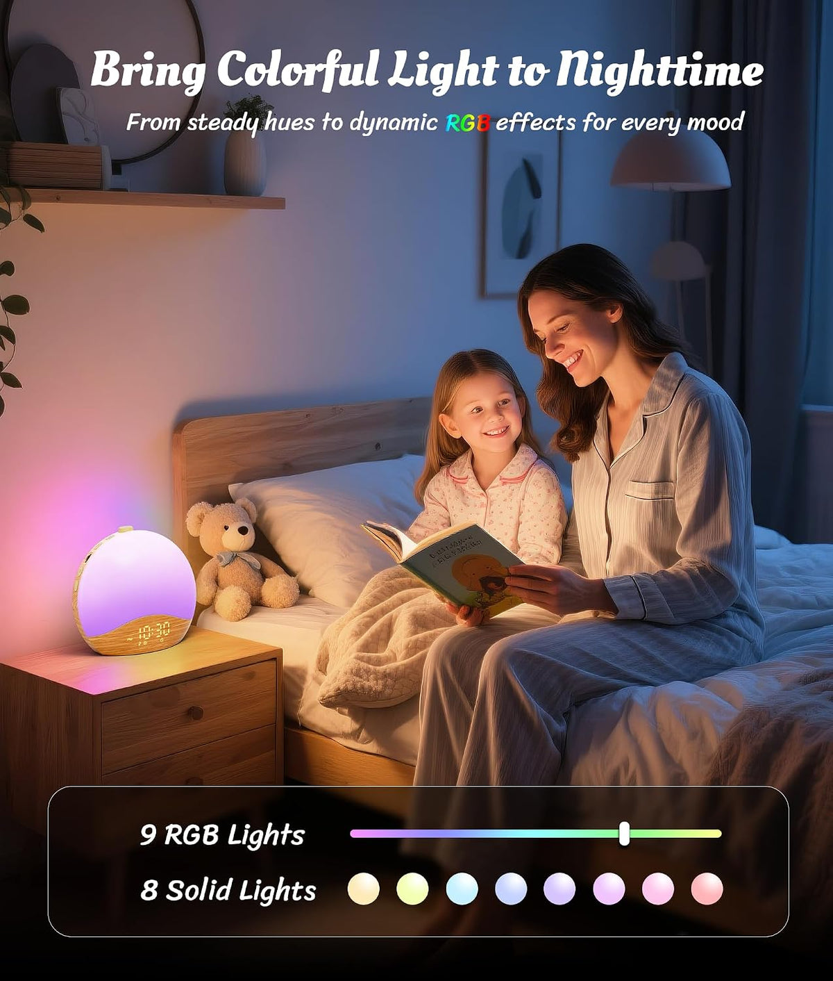 ecozy Sunrise Alarm Clock for Bedroom, White Noise Sound Machine