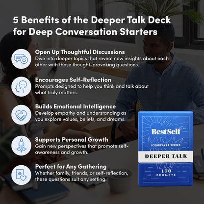 BestSelf Icebreaker Deck – 170 Ice Breaker Cards for Adults, Work & Groups