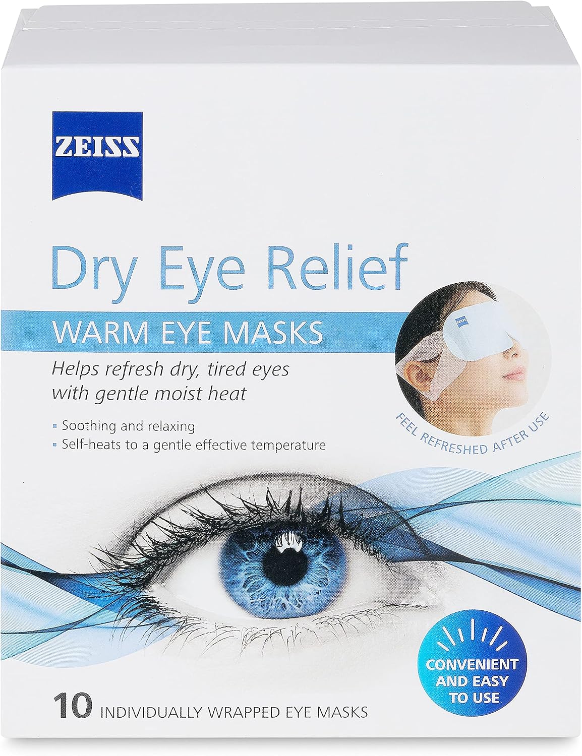 ZEISS Warm Eye Masks, 6 Count for Dry Eye Relief