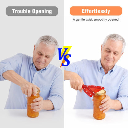 Uinxan Patented Jar Opener, Ideal for Weak Hands & Seniors with Arthritis | Effortlessly Opens 0.2"-5.3" Stubborn Lids & Screw Bottle Caps, Handheld Manual, Durable 304 Stainless Steel (Blue)