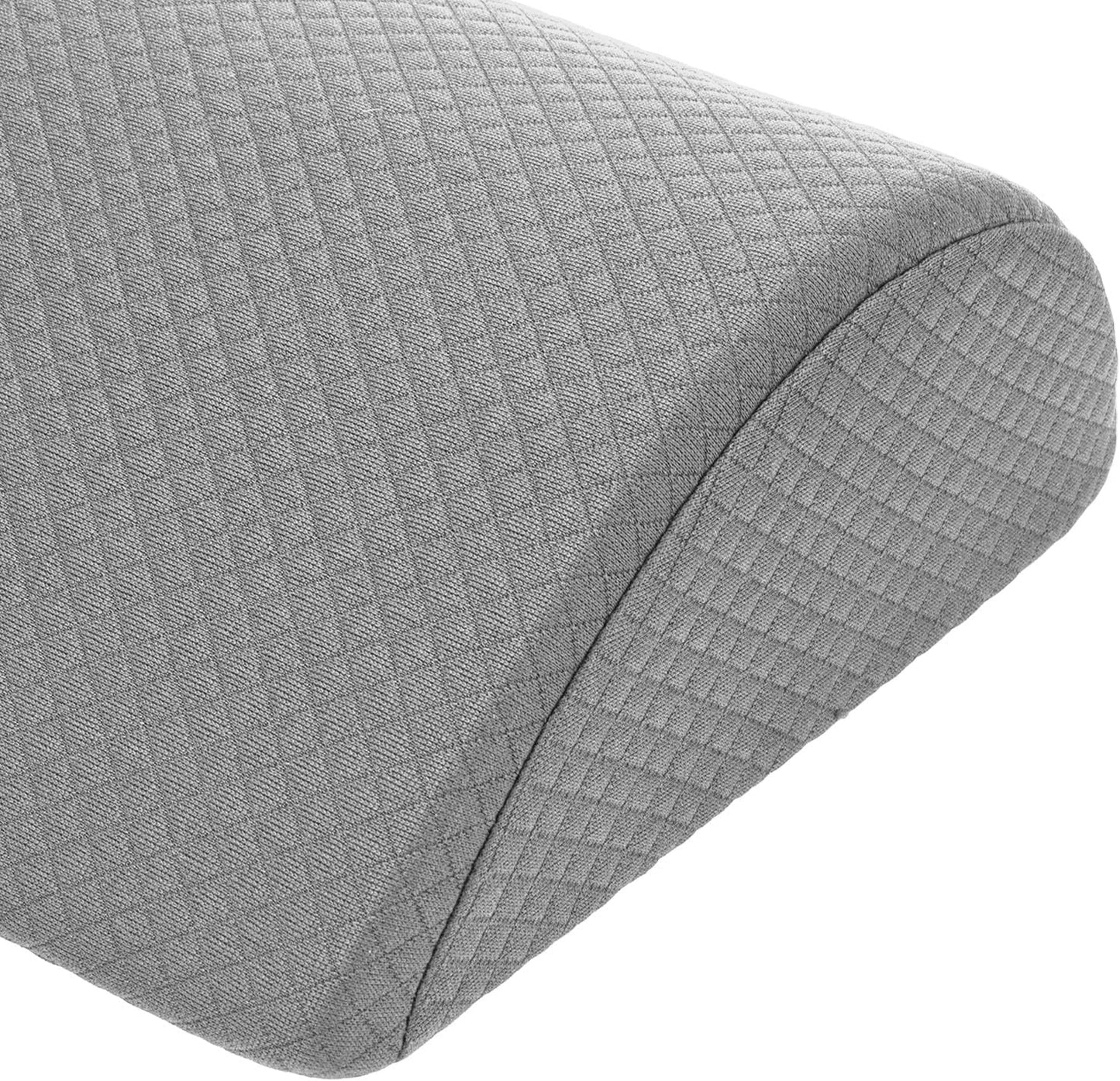 2026 New Knee Pillow for Back Sleeping, Ergonomic Half Moon Bolster Pillow with Soft Filling, Under Leg Support for Sleeping on Back Foot Elevation (Gray)