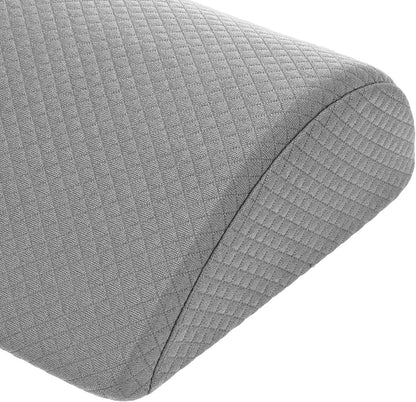 2026 New Knee Pillow for Back Sleeping, Ergonomic Half Moon Bolster Pillow with Soft Filling, Under Leg Support for Sleeping on Back Foot Elevation (Gray)