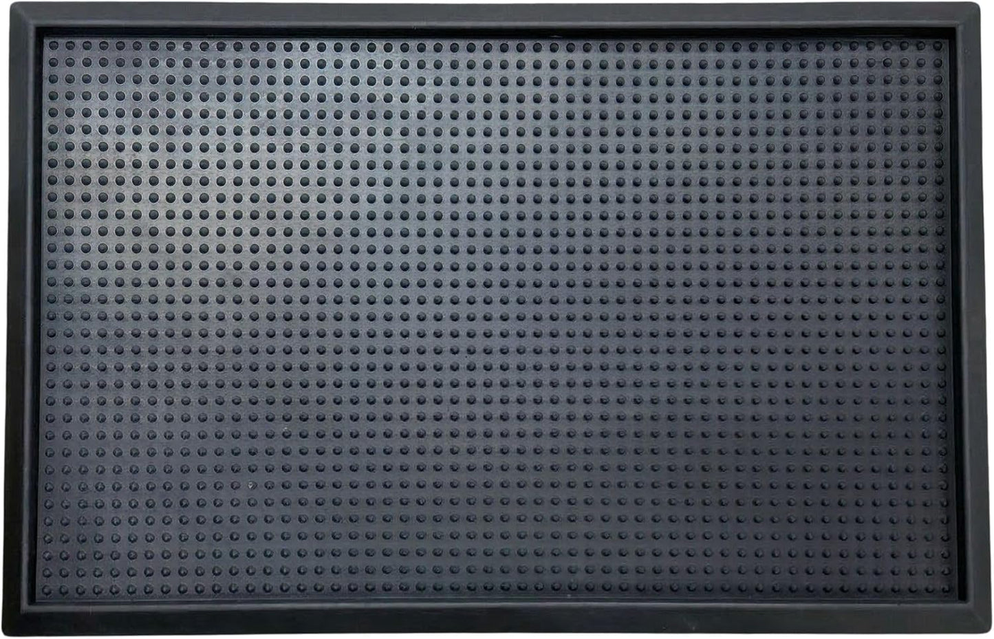 Ottomanson Indoor/Outdoor Boot Tray Non-Slip Doormat Modern Entryway Mat for Entryway Patio Backyard Garage, 18" x 28", Black