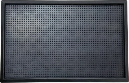 Ottomanson Indoor/Outdoor Boot Tray Non-Slip Doormat Modern Entryway Mat for Entryway Patio Backyard Garage, 18" x 28", Black