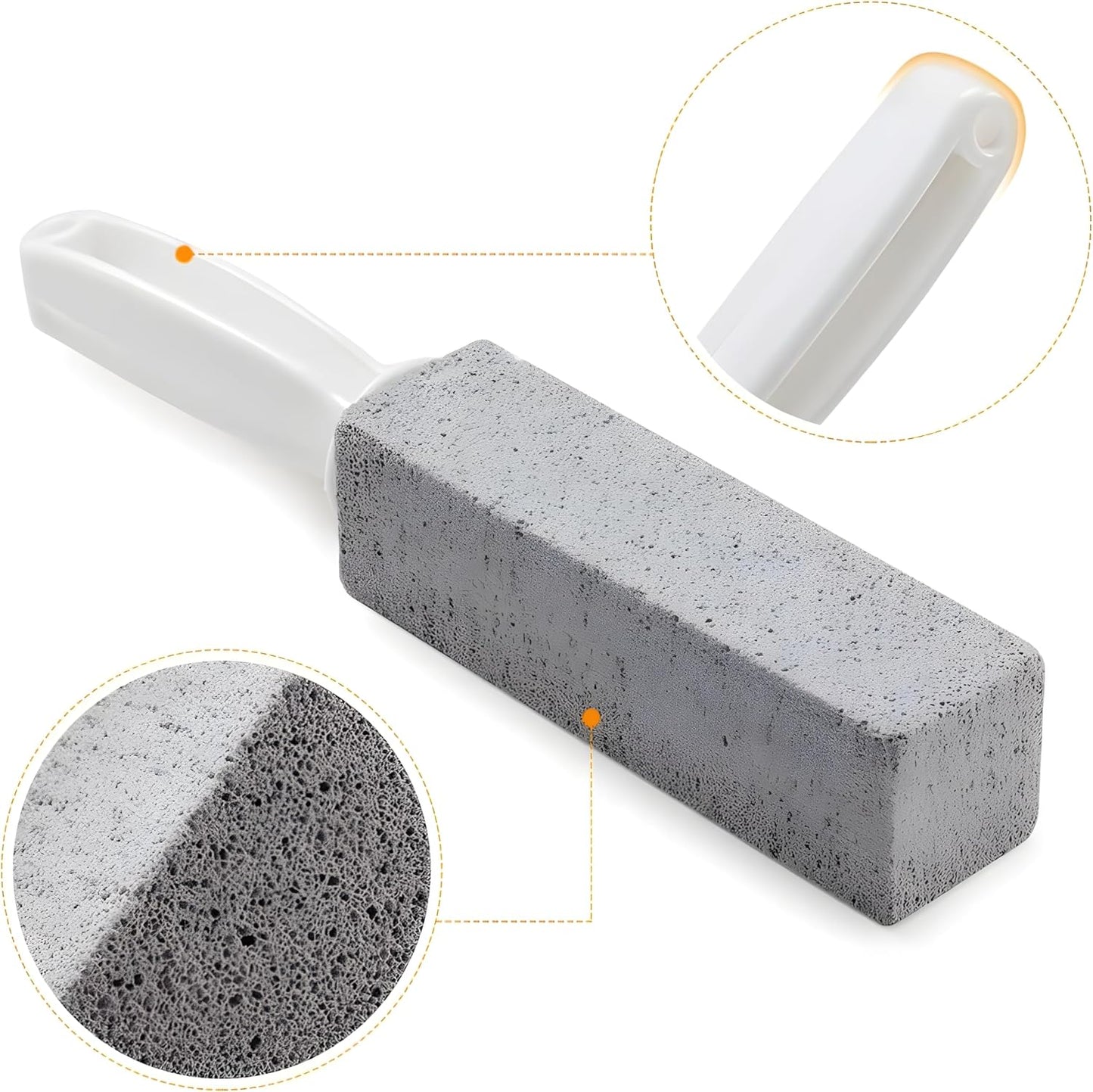 Bexter 2-Pack Value Toilet Bowl Pumice Cleaner with Handle – Removes Hard Water Rings, Stains & Limescale – Multi-Surface Bathroom Cleaning Stone for Sink, Pool, Tile