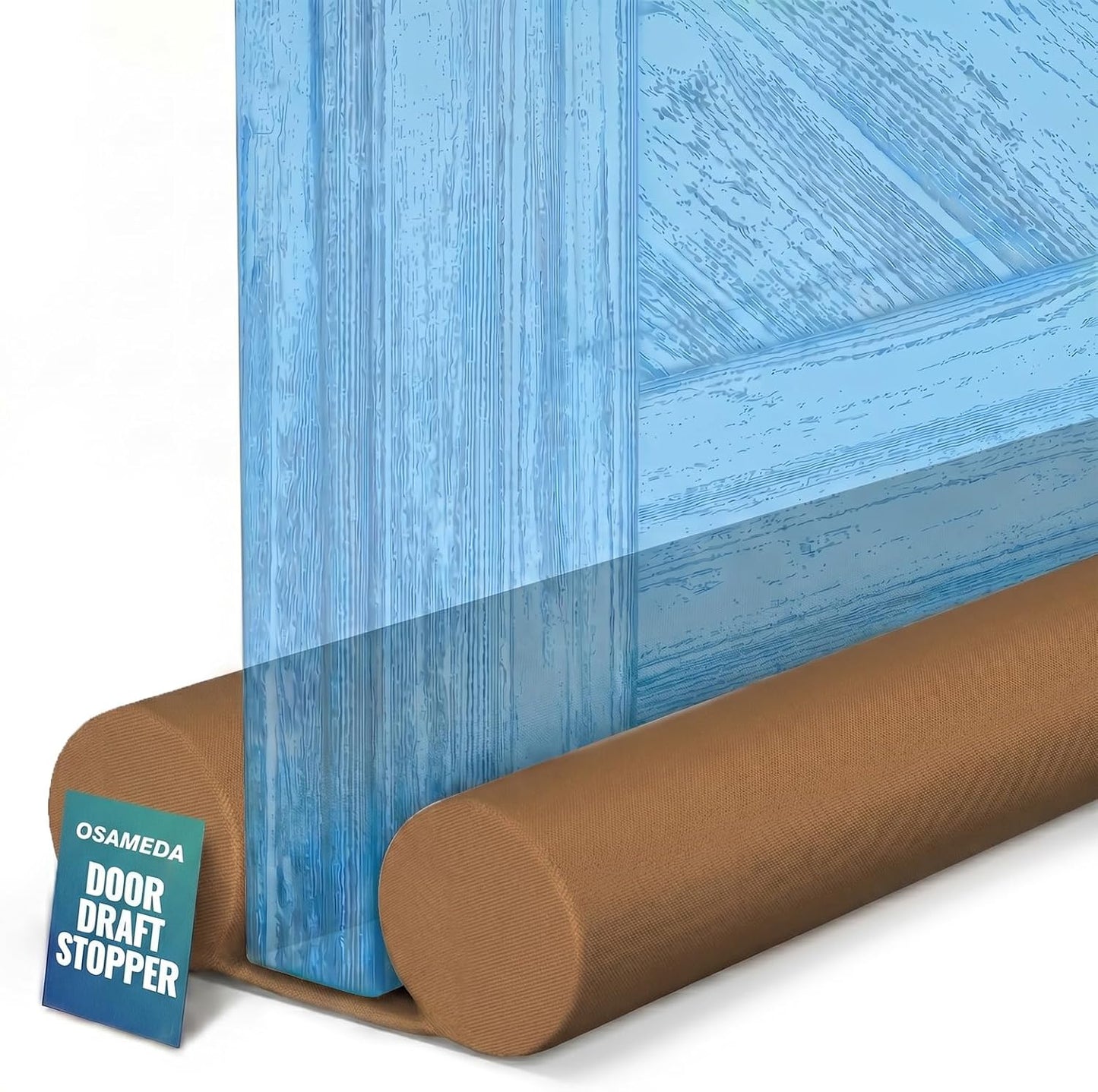 Under Door Draft Stopper - Door Sweep Gap Filler Seal 36 Inch Black | Adjustable Fit Most Doors, Machine Washable Fabric, Quick Setup, Noise Blocker, Draft Seal, Dust Insect Block, Energy Saving