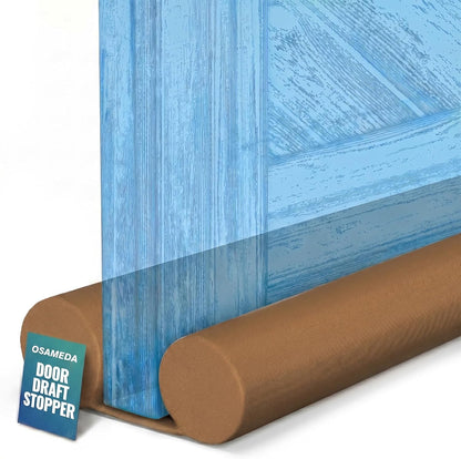 Under Door Draft Stopper - Door Sweep Gap Filler Seal 36 Inch Black | Adjustable Fit Most Doors, Machine Washable Fabric, Quick Setup, Noise Blocker, Draft Seal, Dust Insect Block, Energy Saving